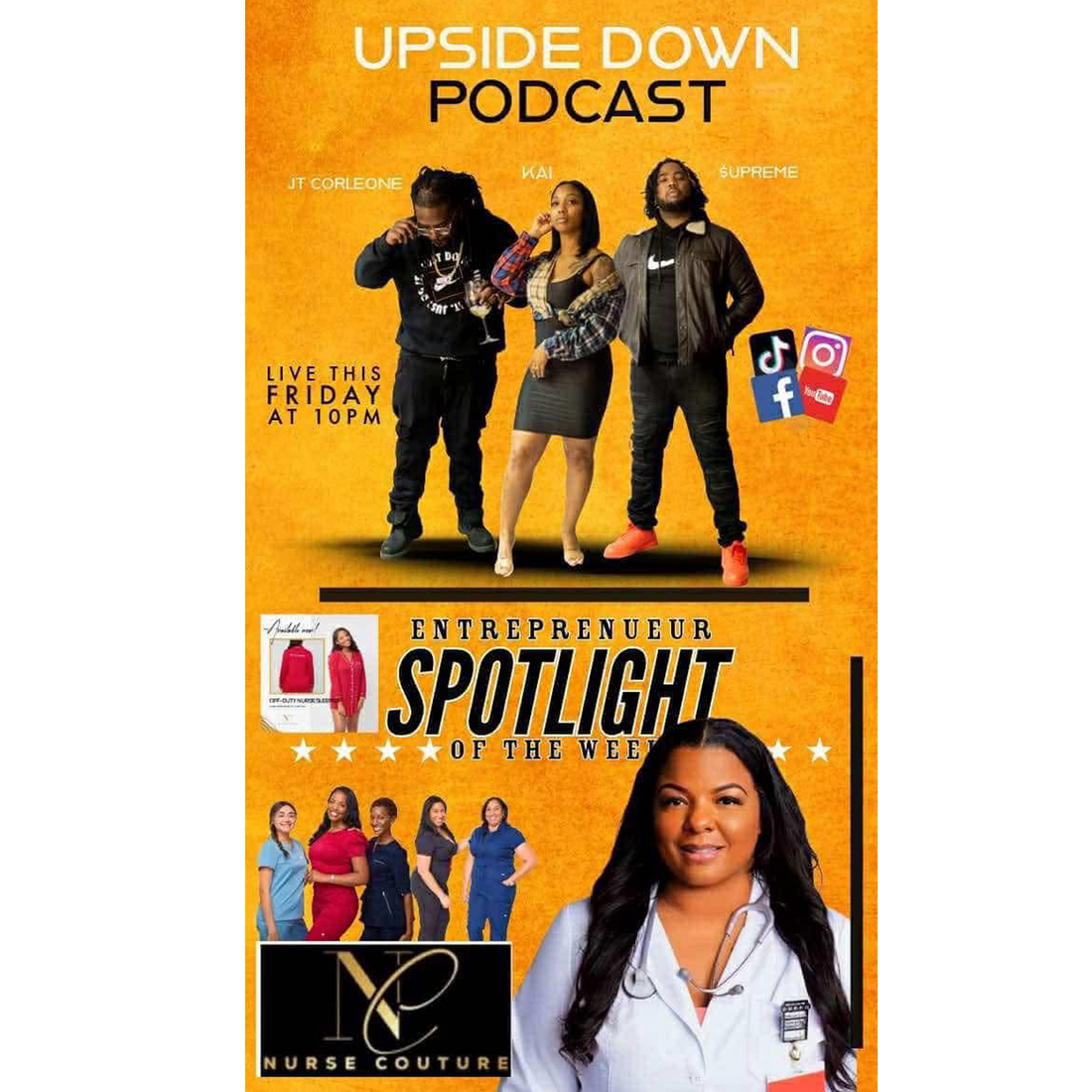 Upside Down Podcast Nurse Couture Feature