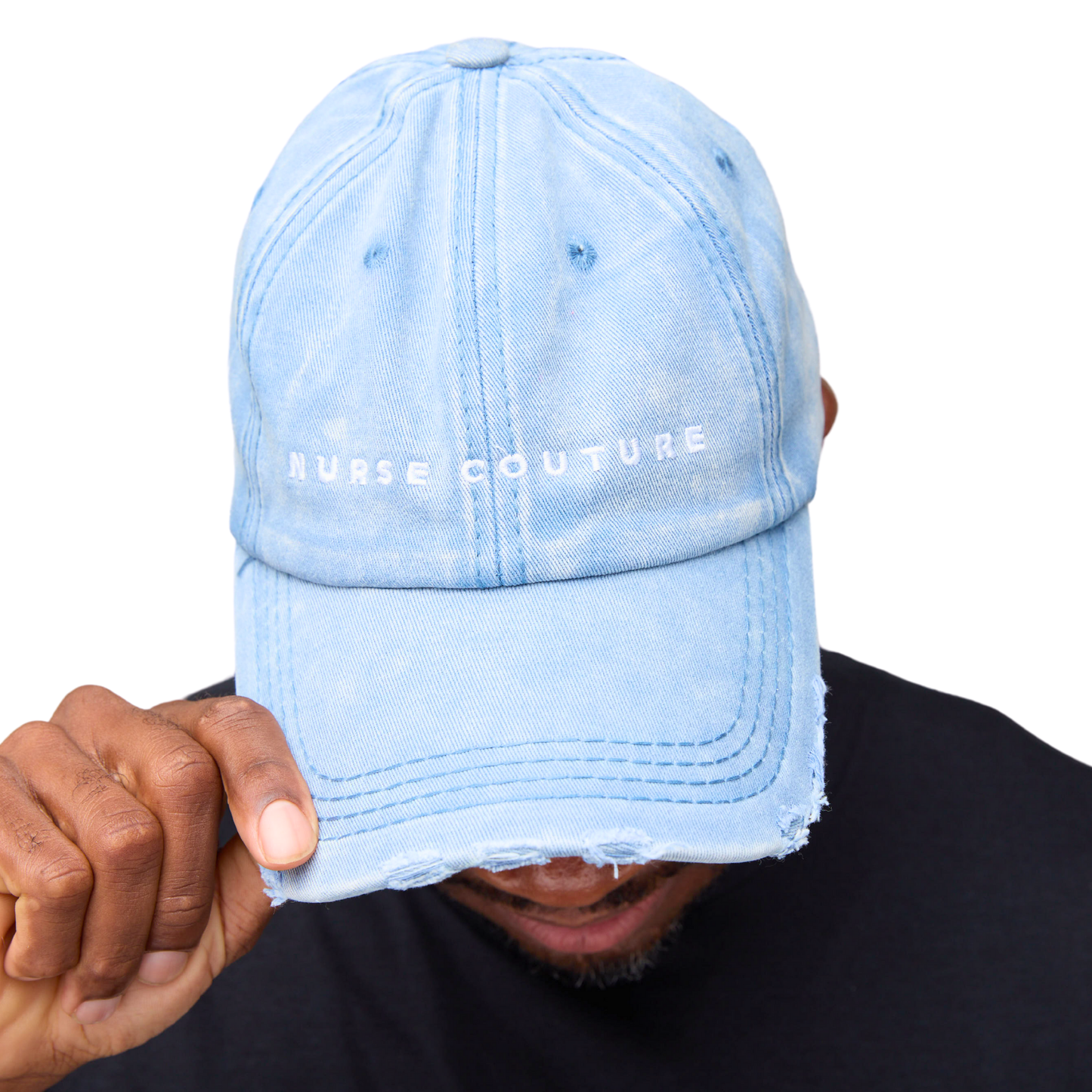 Distressed Denim Hat