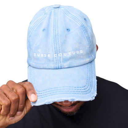 Distressed Denim Hat