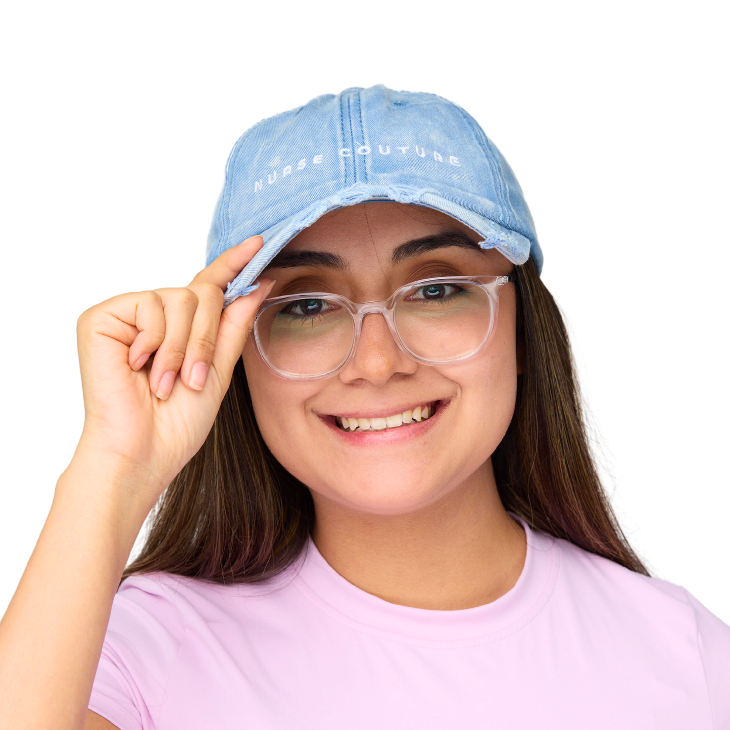 Distressed Denim Hat